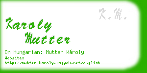 karoly mutter business card